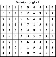 Griglia di sudoku per bambini di prima e seconda