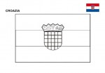 Bandiera croazia da colorare