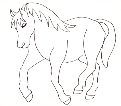 Disegno di stallone cose per crescere for Immagini di cavalli da disegnare