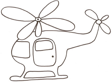 Disegno di elicottero per bambini
