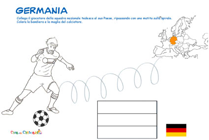 Disegno calciatore Germania da colorare