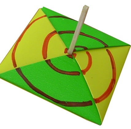 Trottola di carta in origami