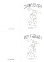 Biglietto di Natale da colorare