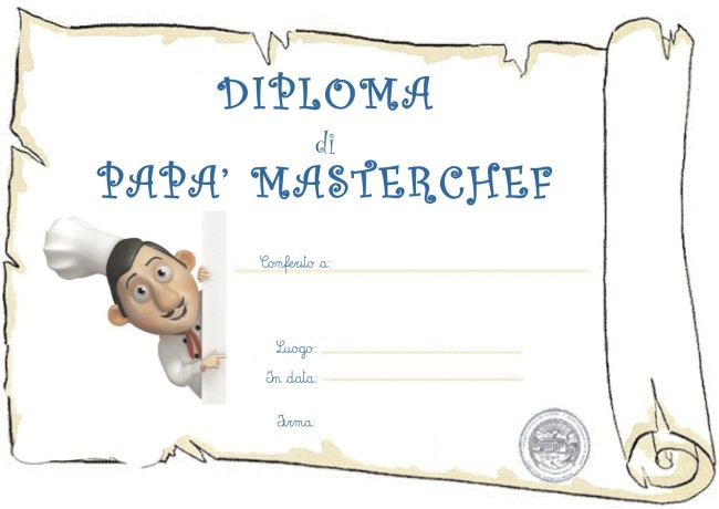 Diploma di papà masterchef
