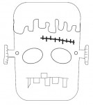 Maschera da Frankestein da stampare e coloarre
