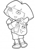 Dora l'esploratrice e zainetto da colorare