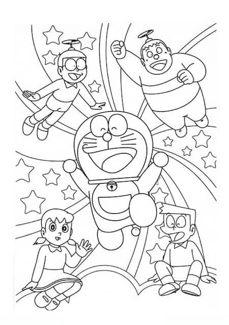 Doraemon e amici da colorare