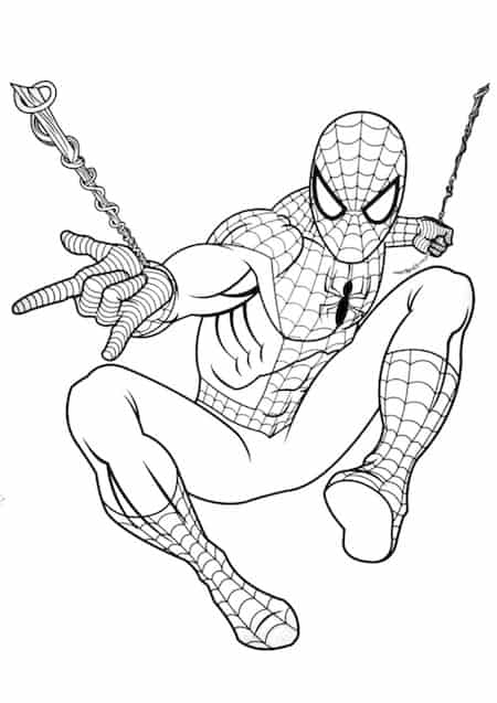 Spider Man da colorare