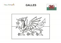 Bandiera Galles da colorare
