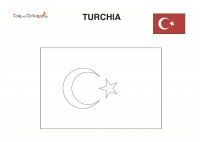 Bandiera Turchia da colorare