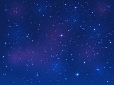 Stars on blue sky background