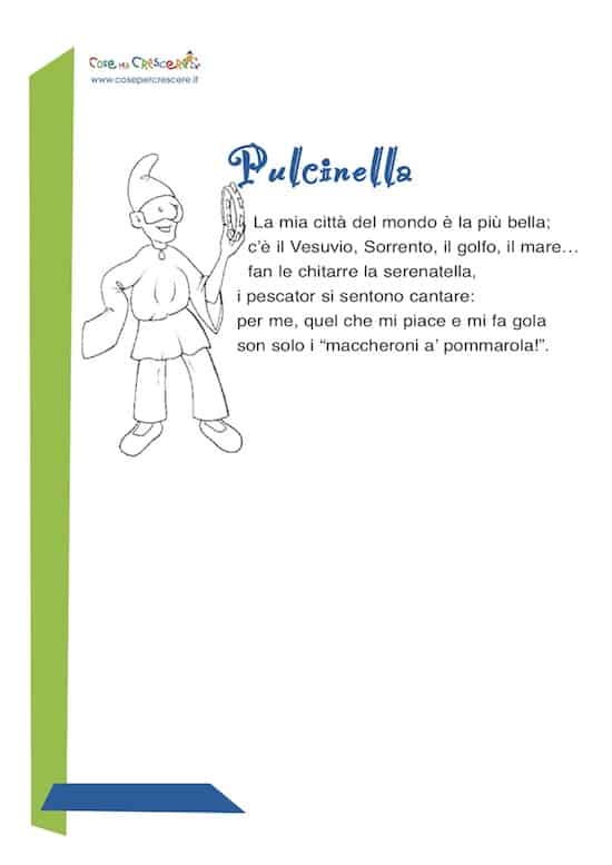 Filastrocca per Carnevale per bambini - poesia su Pulcinella