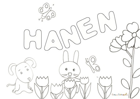 Nome Hanen da colorare