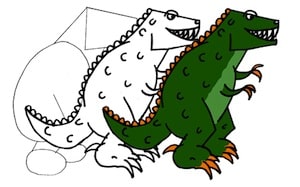 disegnare-tirranosauro-ev