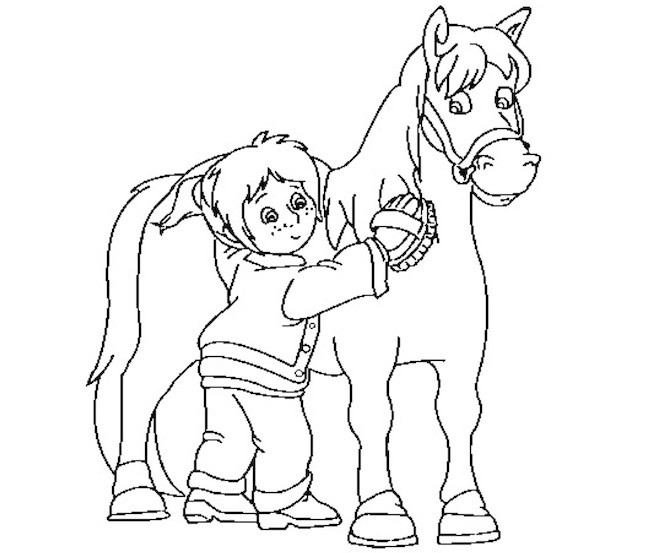 bambina e cavallo