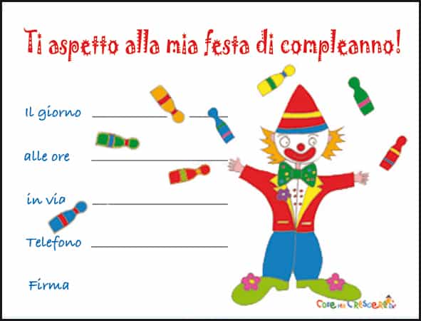 Biglietti Invito Compleanno Per Bambini Da Fare O Da Stampare Per Feste