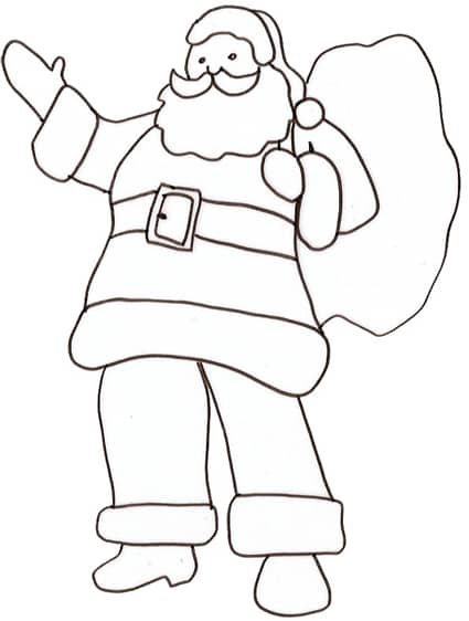 Disegni Di Babbo Natale Facili Da Disegnare.Babbo Natale Da Colorare Cose Per Crescere