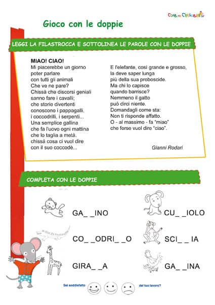 Esercizio Sulle Doppie Scuola Primaria Scheda Didattica Italiano Da Stampare