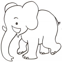 Disegno Di Cucciolo Di Elefante Da Stampare Gratis E Colorare Elefantino