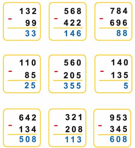 Sottrazioni In Colonna A 3 Cifre Cose Per Crescere