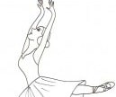Disegno Di Ballerina Con Tutu E Braccia Alzate Cose Per Crescere
