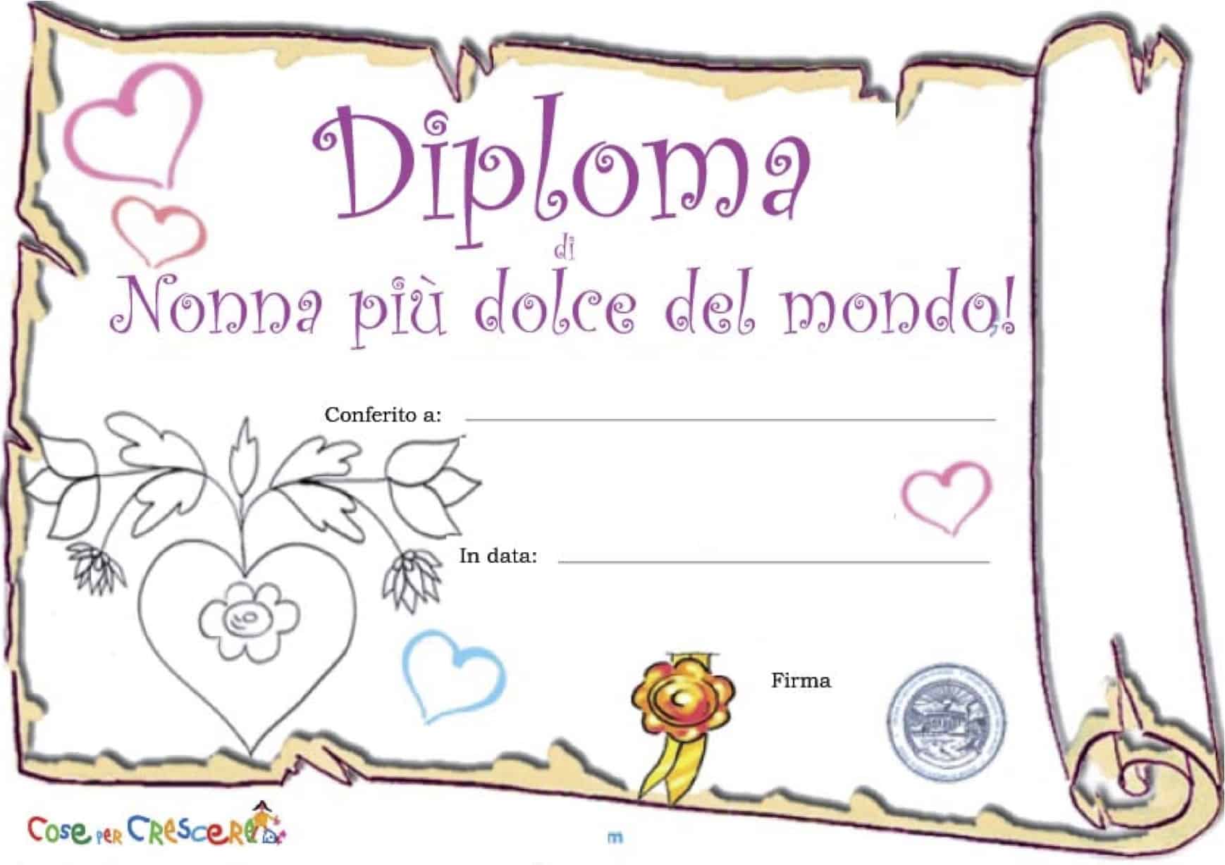 Diploma Di Nonna Piu Dolce Cose Per Crescere