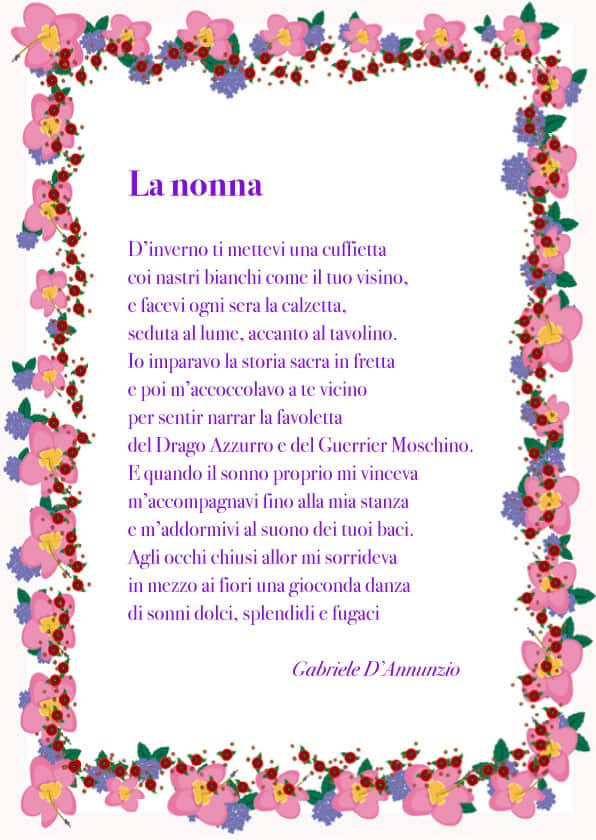 Regali Di Natale Per Una Nonna.La Nonna Gabriele D Annunzio Cose Per Crescere