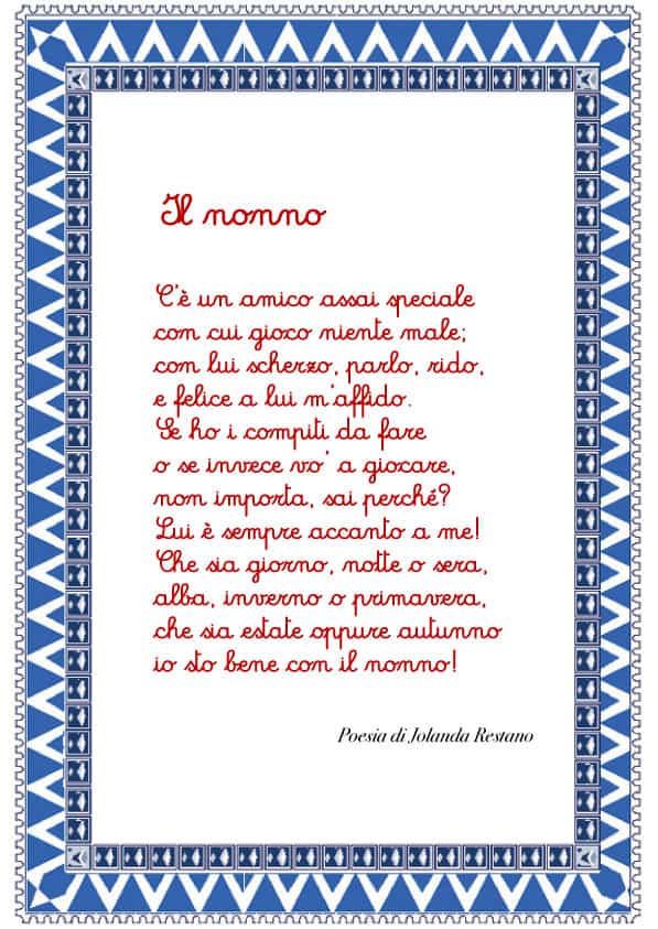 Poesie Di Natale Per I Nonni.Poesia Per Il Nonno Poesia Festa Dai Nonni