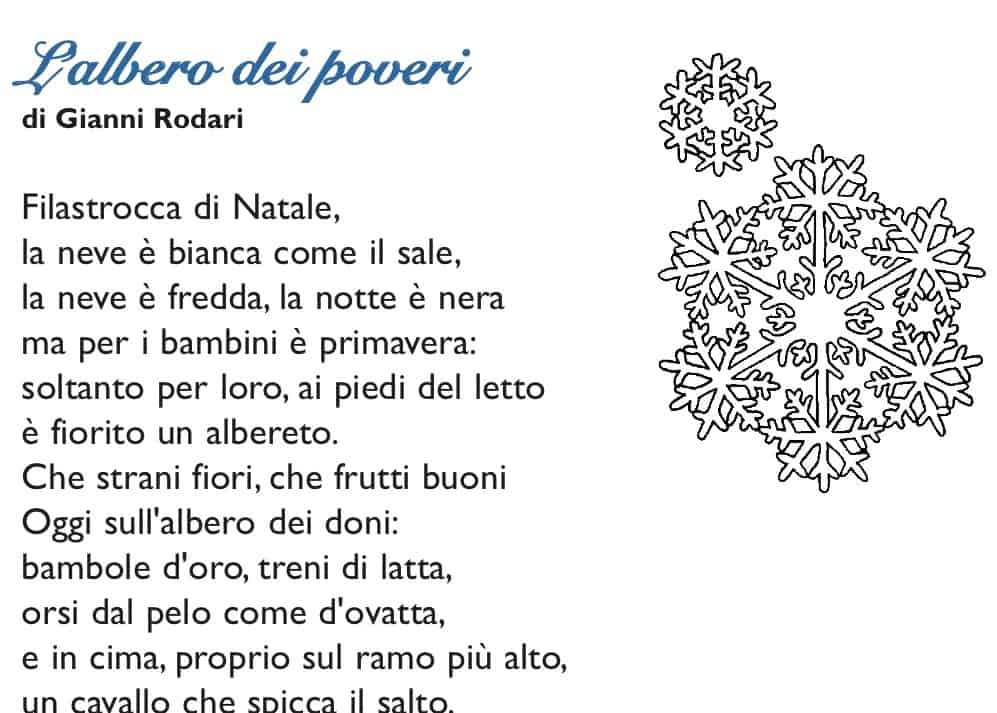 Poesie Di Natale Rodari.L Albero Dei Poveri Cose Per Crescere