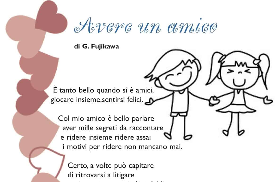Poesie Sull Amicizia Per Bambini Della Scuola Primaria E Dell Infanzia