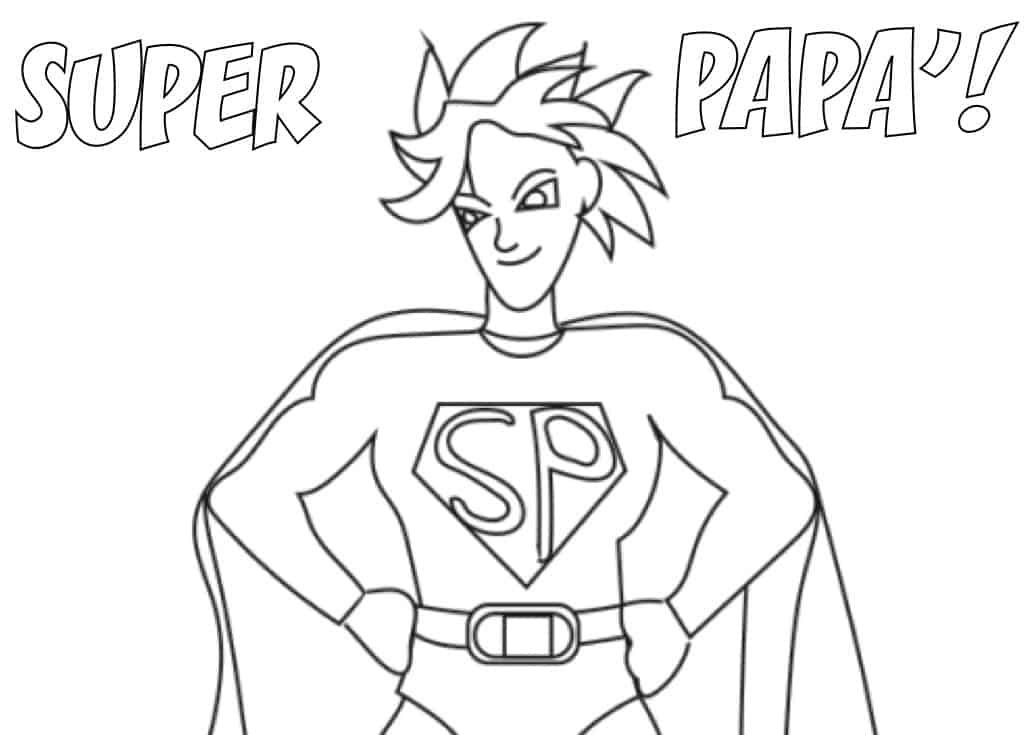 Super Papa Da Colorare Cose Per Crescere