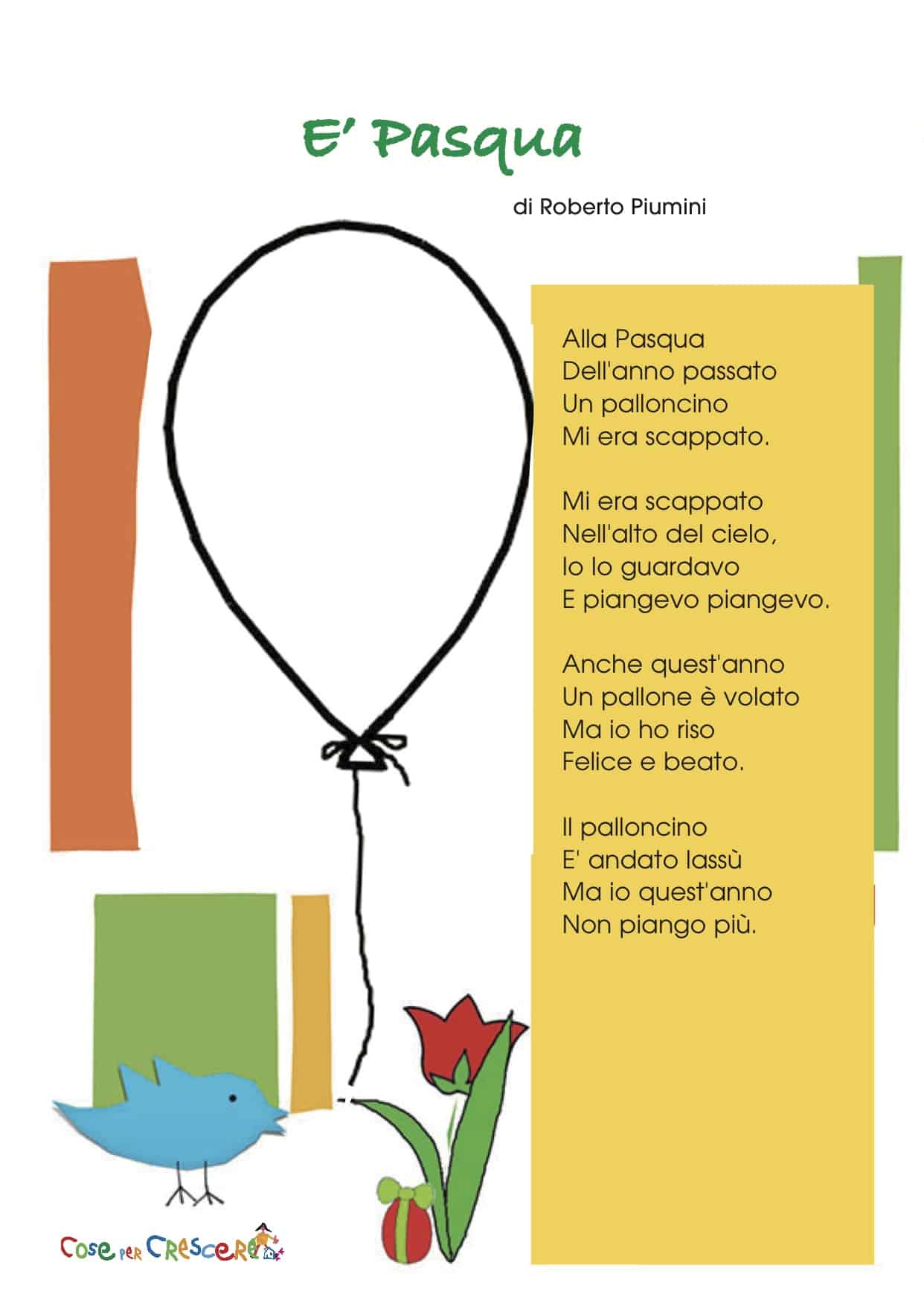 poesia di pasqua 5 elementare