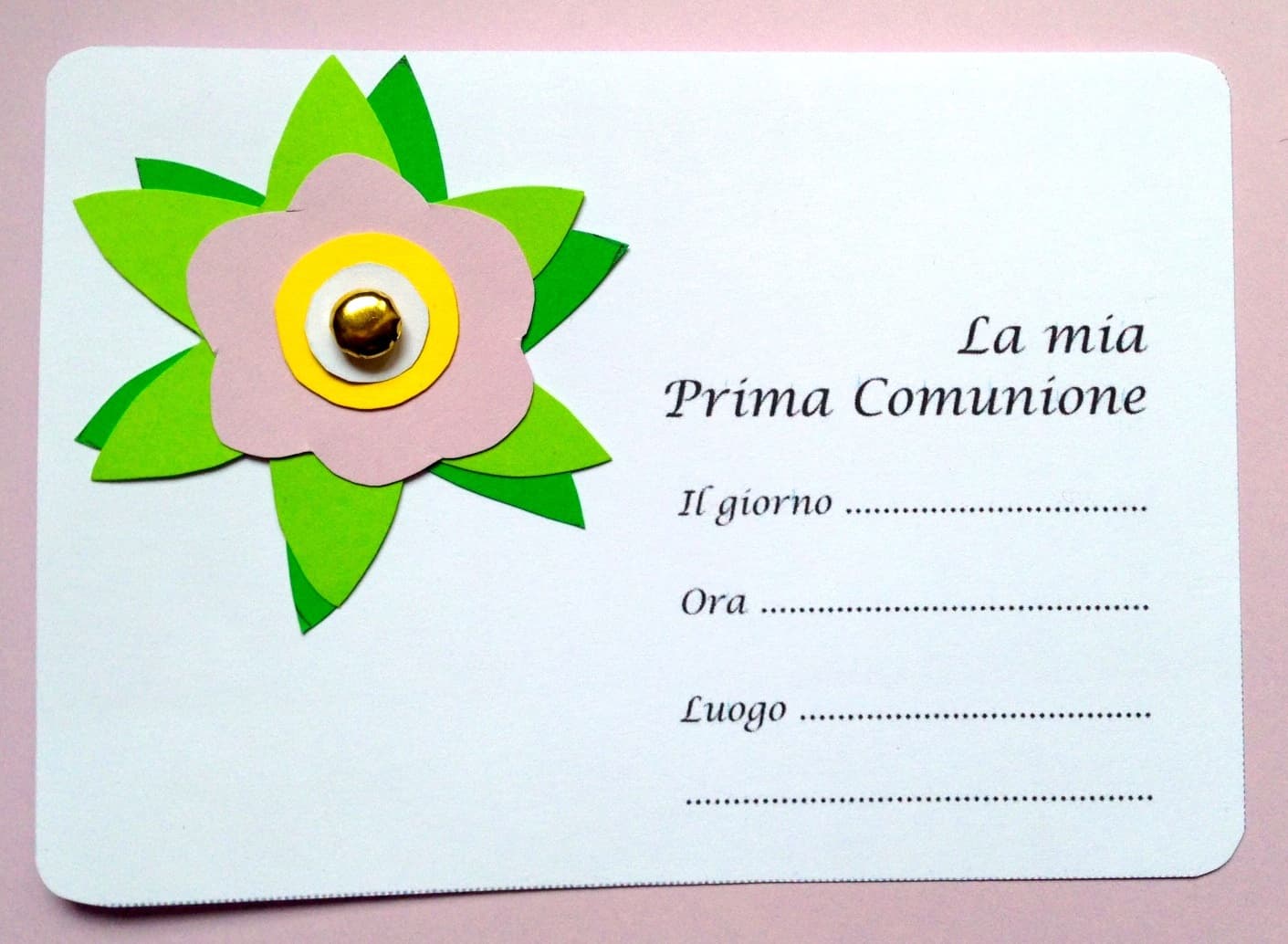 Invito prima comunione fai da te