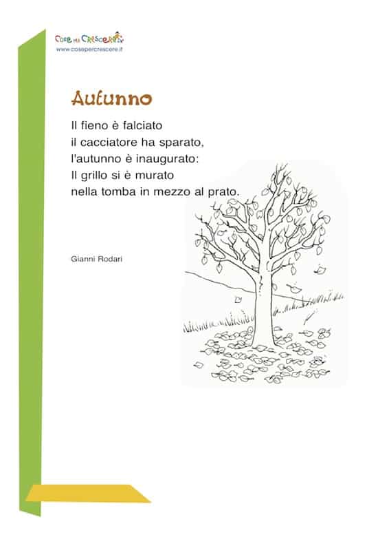 Poesie Di Natale Scuola Primaria Gianni Rodari.Autunno Di Gianni Rodari Cose Per Crescere