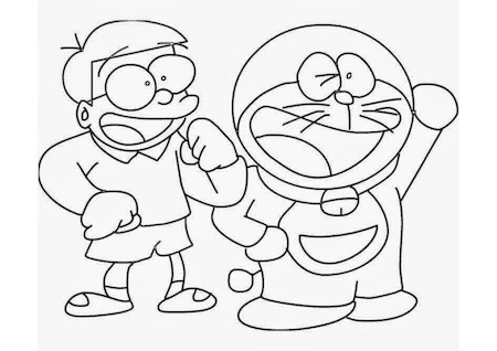 Doraemon e Nobita da colorare
