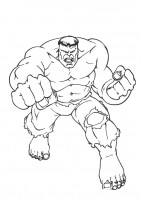 Hulk che combatte da colorare