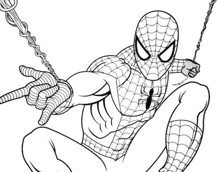 Spider Man In Azione Da Colorare Cose Per Crescere