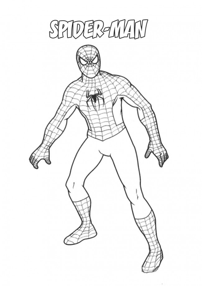 Maschera Di Spider Man Da Colorare