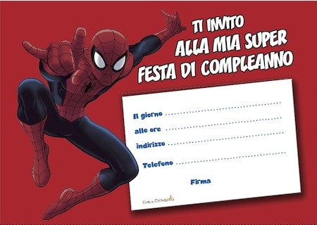 Invito Al Compleanno Di Spiderman Cose Per Crescere