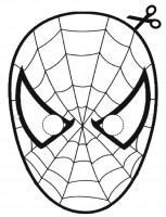 Maschera di Spiderman da colorare