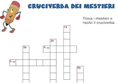 Cruciverba Dei Mestieri Per Bambini