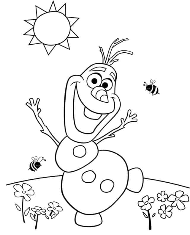 Olaf Pupazzo Di Neve Da Colorare