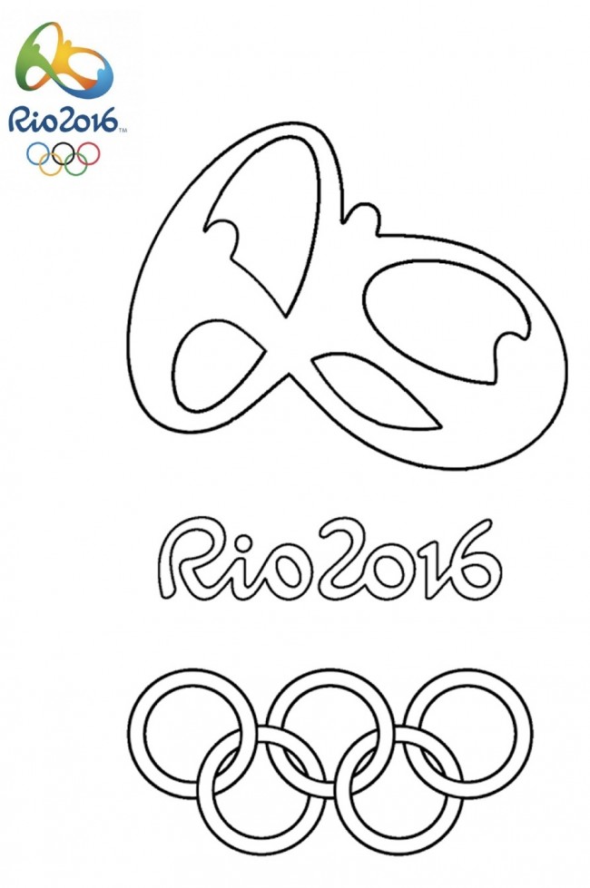 Logo Olimpiadi 2016 da colorare