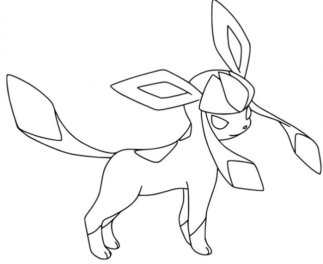 Disegno Di Glaceon Da Colorare Gratis Pokemon