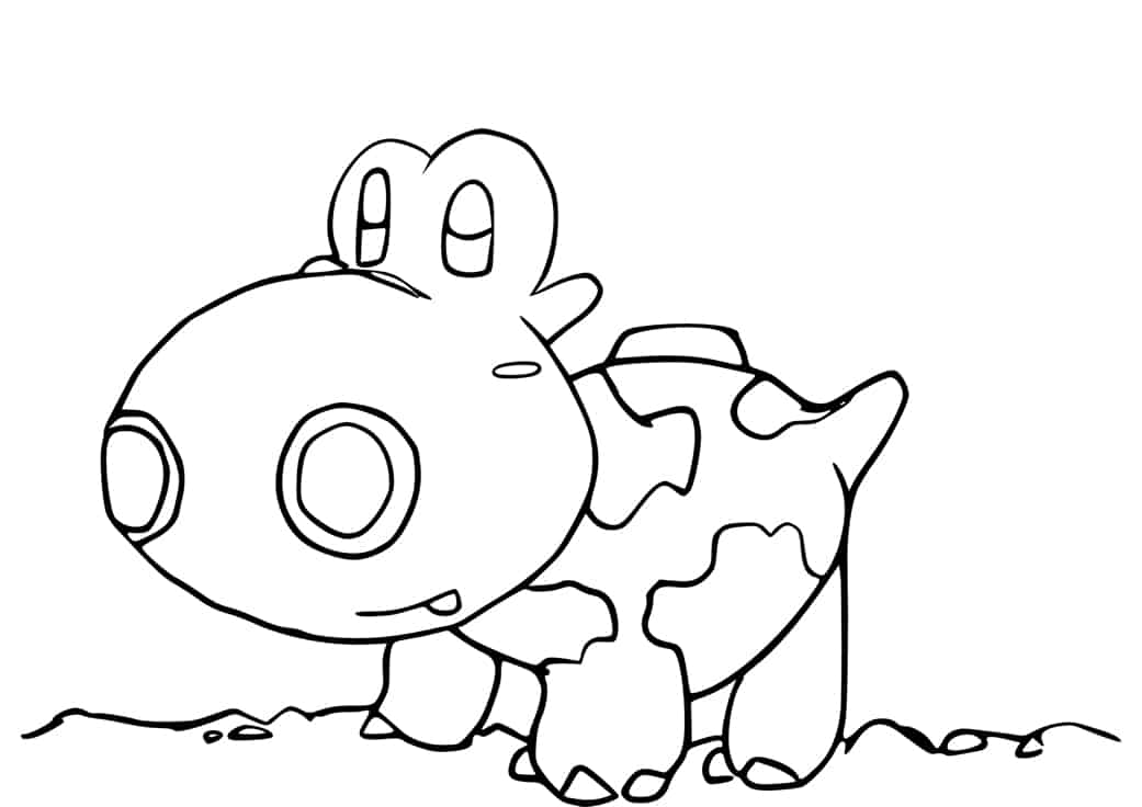 Hippopotas Pokémon da colorare