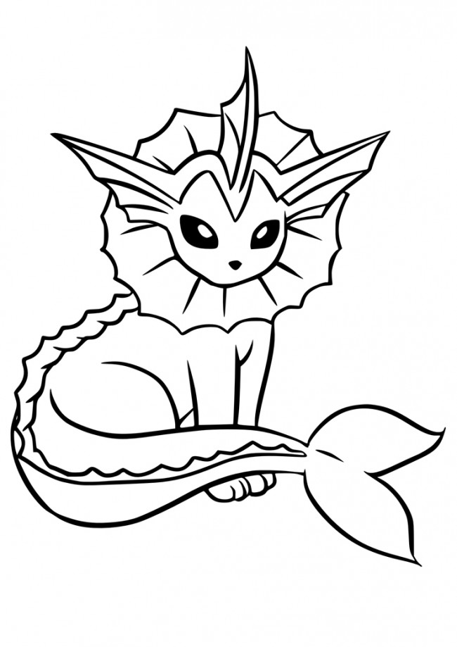 Vaporeon Pokemon Da Colorare Coloriamo