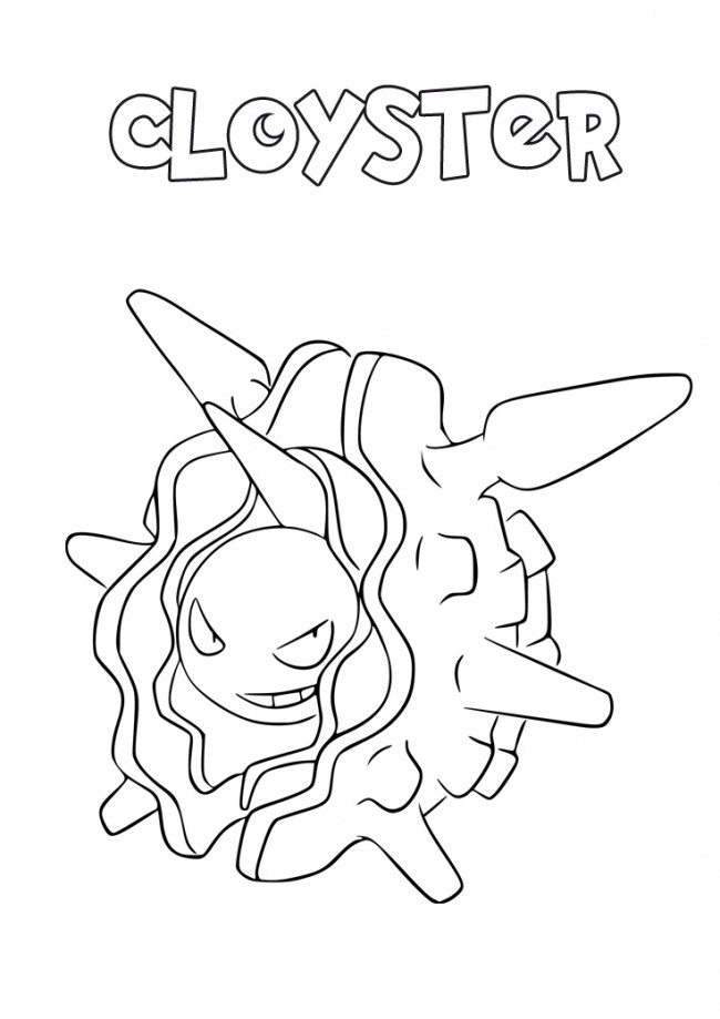 pokemon Cloyster da colorare