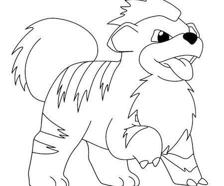 Disegno Di Growlithe Da Colorare Gratis Pokemon