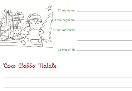 Disegni Per Letterine Di Natale.Lettera A Babbo Natale Da Colorare Cose Per Crescere