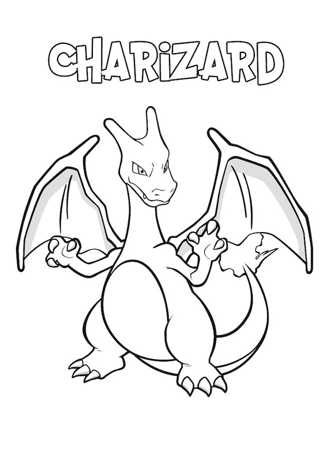 Disegno Di Charizard Da Colorare Gratis Pokemon